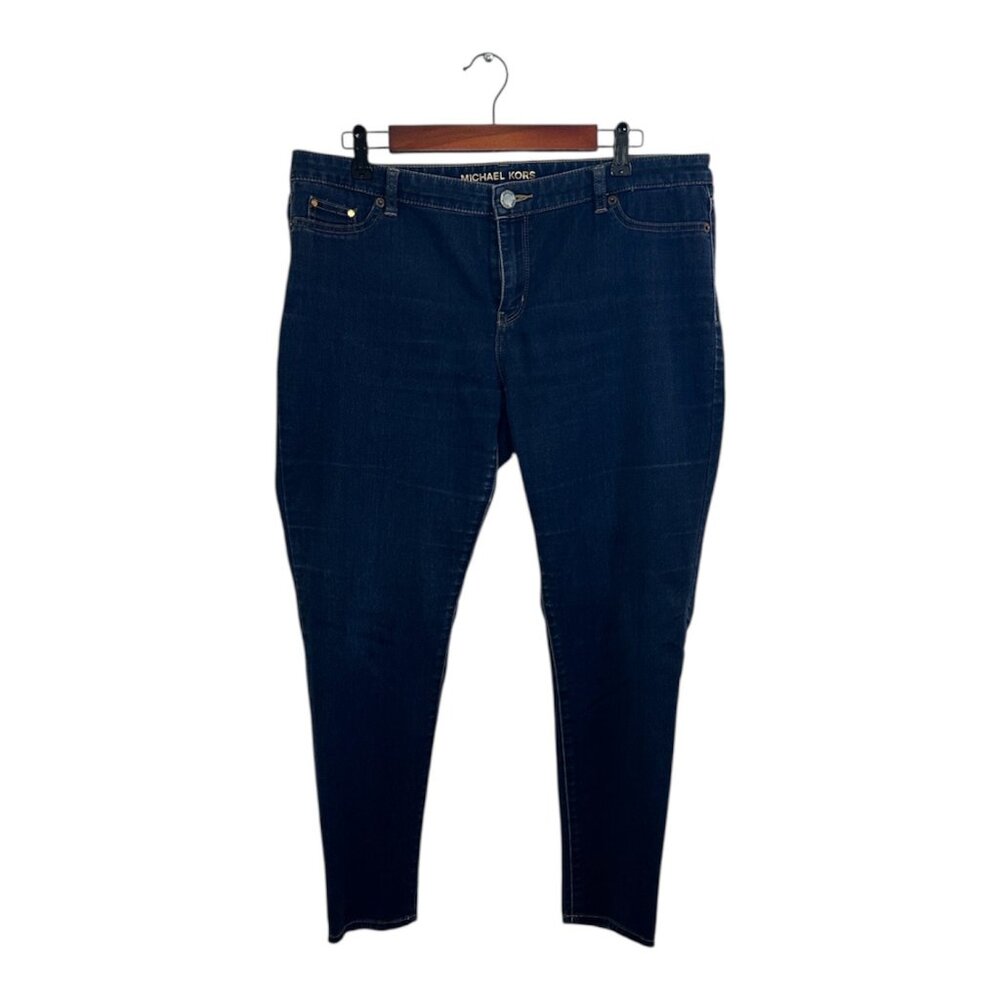 Michael Kors Women's Navy Jegging Skinny Jeans Size 14 Petite